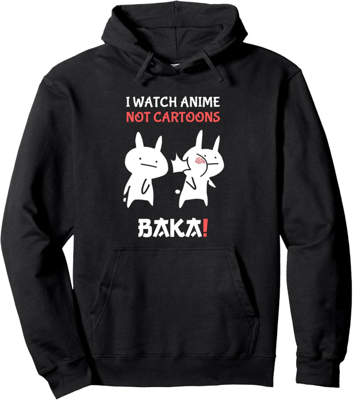 Lustiger japanischer Anime Ich schaue Anime Nicht Cartoons Baka Slap Pullover Hoodie