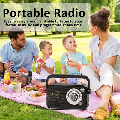 Tendak Tragbares Radio, Kofferradio UKW/FM/AM/SW, Transistorradio Batterie Radio mit Bestem Empfang,