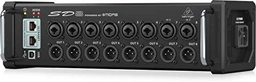 Behringer SD8 I/O Stage Box mit 8 fernsteuerbaren Midas-Vorverstärkern, 8 Ausgängen, AES50-Netzwerk