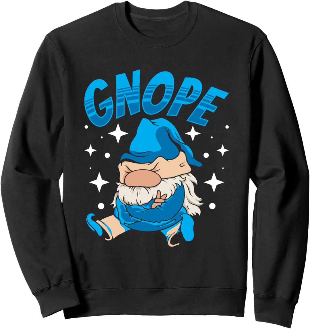 Gnope Garden Gnome Funny Scandinavian Gnome Swedish Hygge Sweatshirt