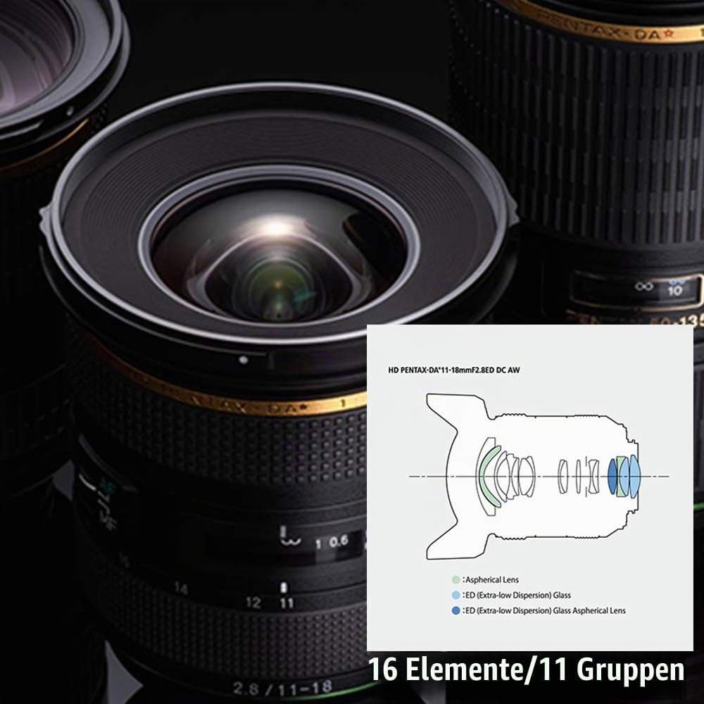 HD PENTAX-DA* 11-18 mmF2.8ED DC AW Ultraweitwinkel-Zoomobjektiv 17-27,5 mm (entspricht 35 mm-Format)