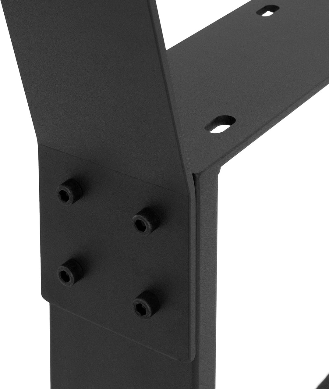 ML-Design 2 Stück Bankbeine aus Stahl massiv 40x78,5cm Schwarz Bankgestell aus Metall mit Rückenlehn