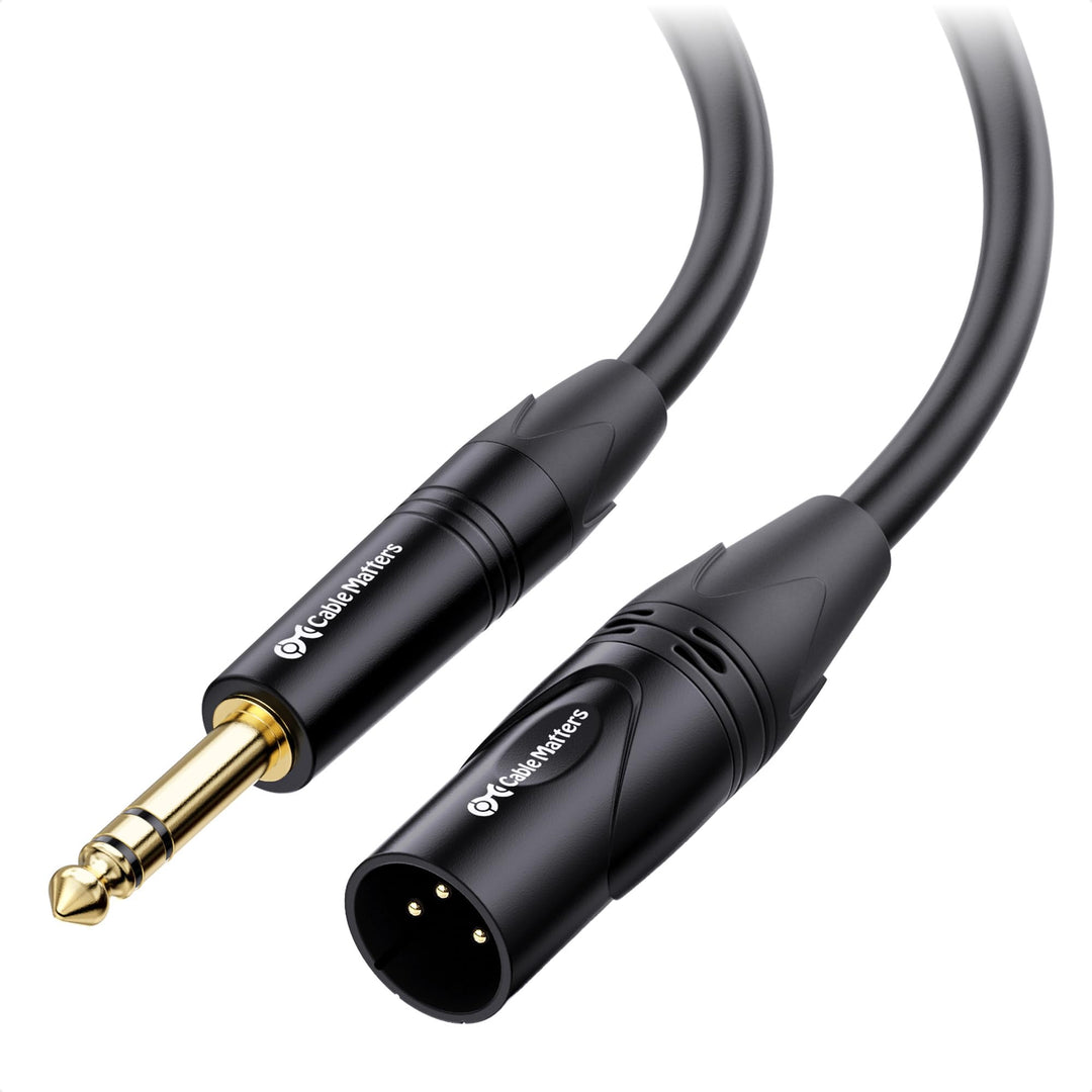 Cable Matters 6,35 mm (1/4 Zoll) TRS auf XLR Kabel 3 m - Stecker auf Stecker 10 ft, 10 ft