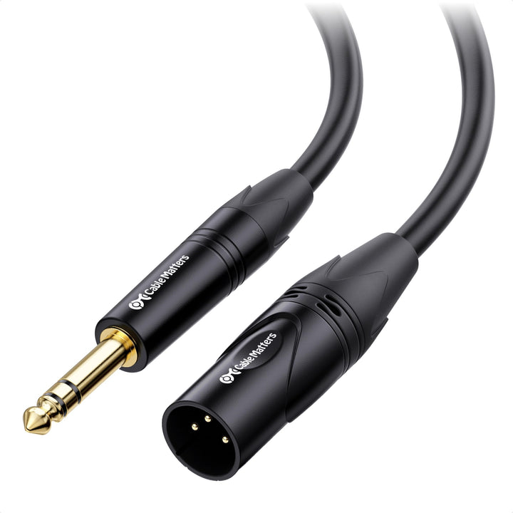 Cable Matters 6,35 mm (1/4 Zoll) TRS auf XLR Kabel 3 m - Stecker auf Stecker 10 ft, 10 ft