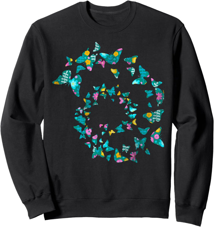 Niedliche Blumen Schmetterlinge Sweatshirt