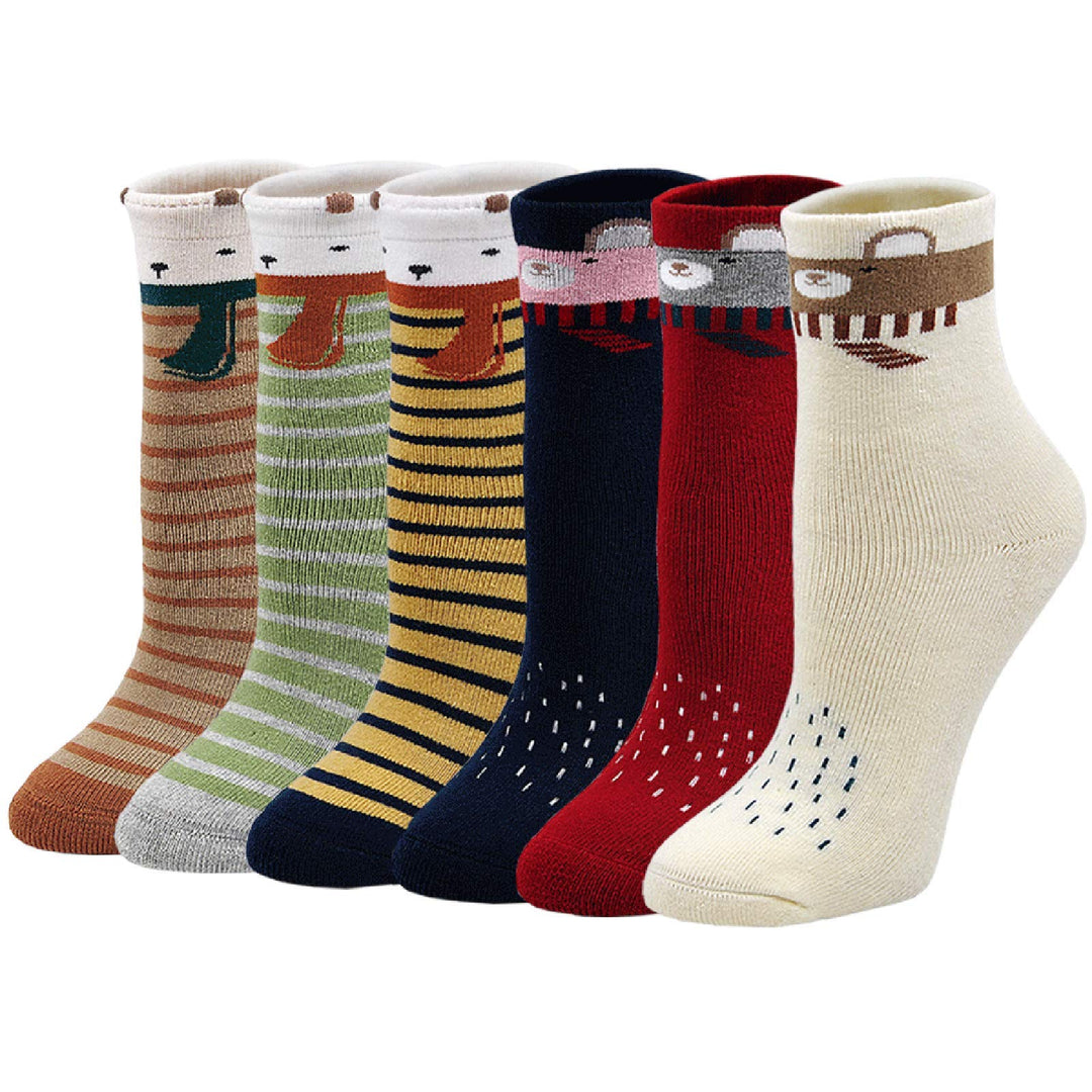 LOFIR Dicke Kinder Socken aus Baumwoll Winter Warme Thermo Socken für kleine Mädchen Jungen Kleinkin