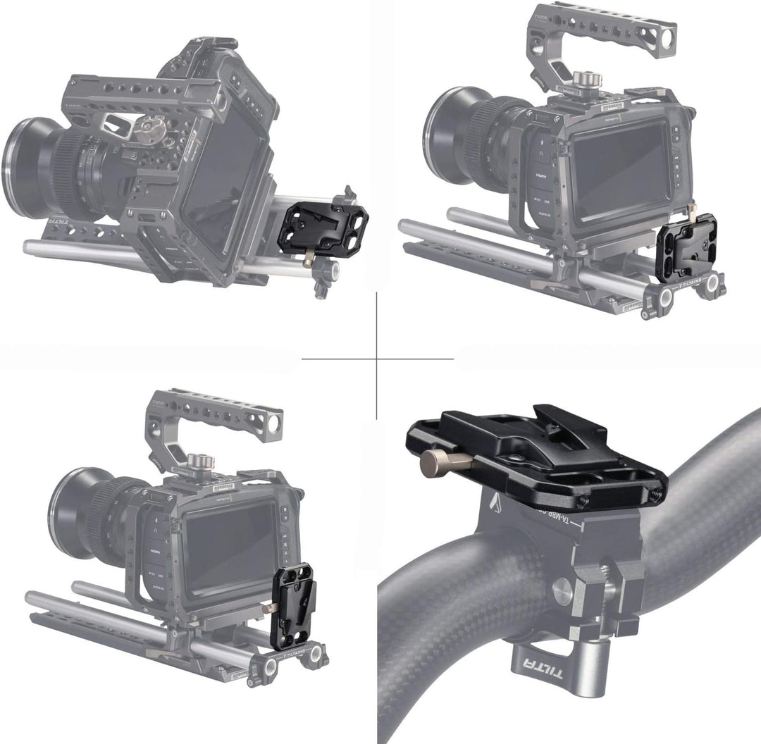 Tilta TA-PBP-K1-V Tiltaing Pocket V-Mount Battery Plate +15mm Rod Adapter (small) (Batterien Nicht e