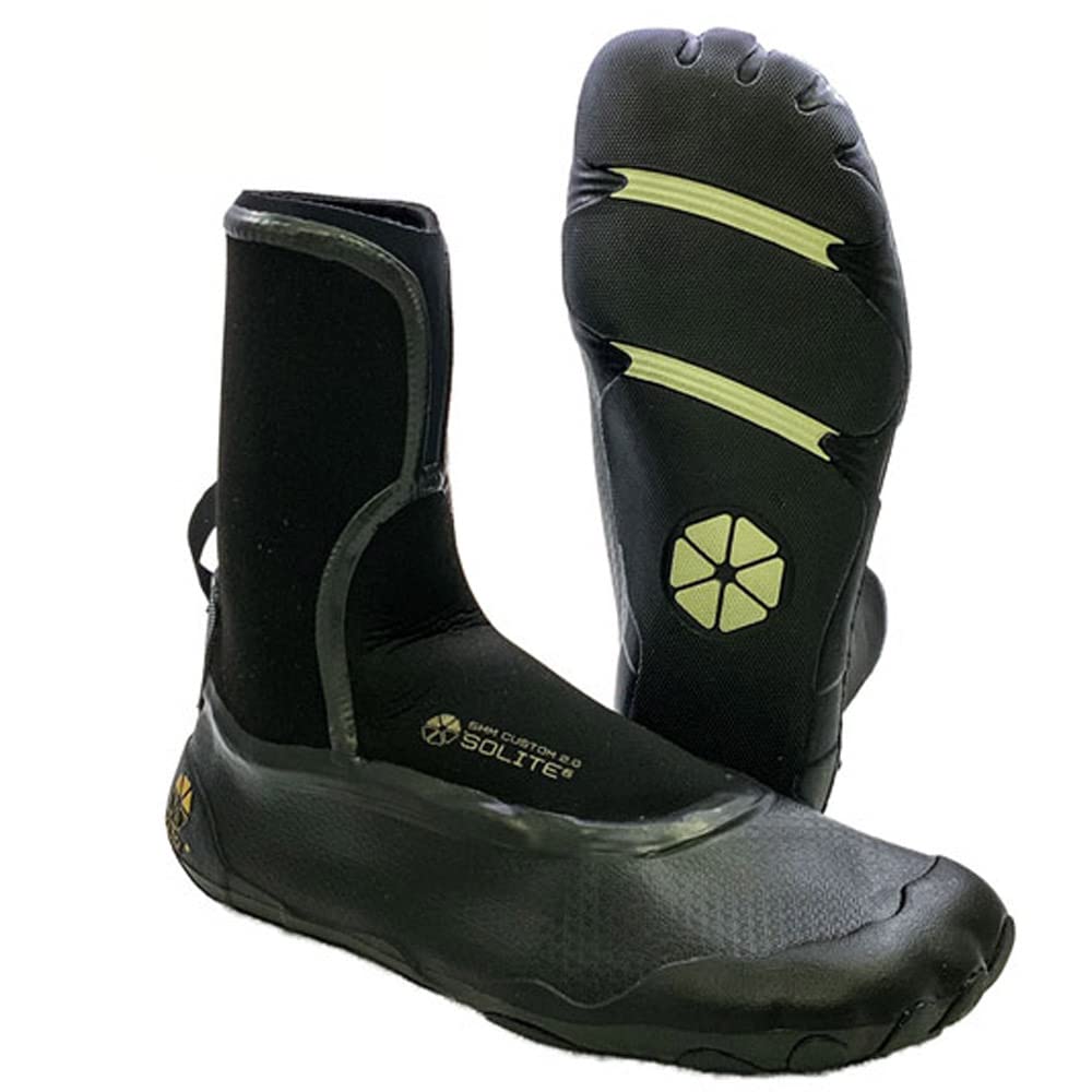 Solite 2025 Custom 2.0 3mm Wetsuit Boots 21004 - Black/Gum - 6 UK, 6 UK