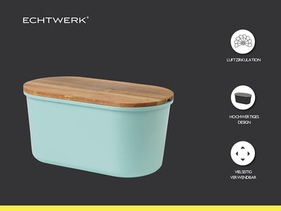 ECHTWERK Brotkasten “FRESH“, Brotbox, Brotaufbewahrung, Platzsparende Aufbewahrungsbox, Brotkorb mit