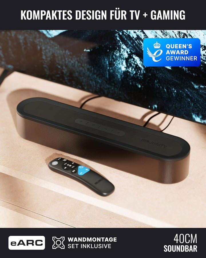MAJORITY Bowfell Axis Soundbar für tv Geräte | 140W Dolby Audio Soundbar mit Subwoofer | TV Lautspre