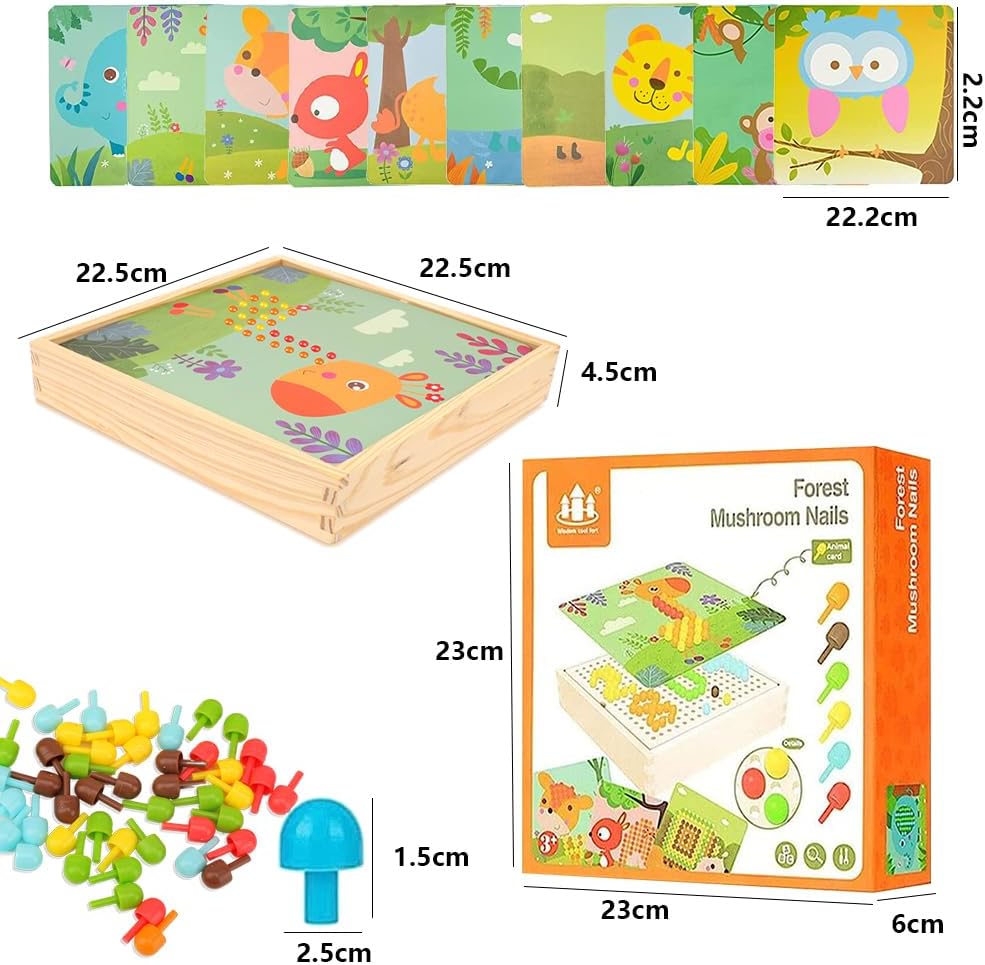 RANJIMA Mosaik Steckspiel, Mosaik Bastelset Kinder, Steckspiel ab 3 4 5 Jahre,mosaik steckspiel Pegb