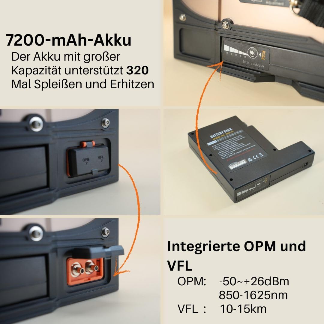 QIIRUN SD-9 Glasfaser Spleissgerät mit OPM und VFL Erstaunlich 5-Sekunden-Spleissen und 11-Sekunden-