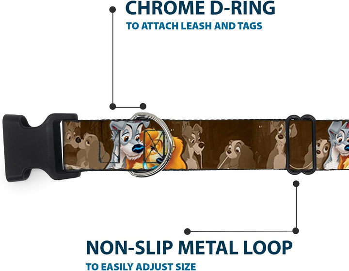 Buckle-Down PC-WDY372-S Kunststoff-Clip-Halsband für Damen und Trampfe, 2-Positionen/Spaghettitüss S