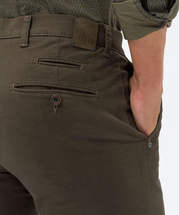 BRAX Herren Hose Style Fabio in Hi Flex Superelastische Slim Chino 31W / 34L Olive, 31W / 34L Olive