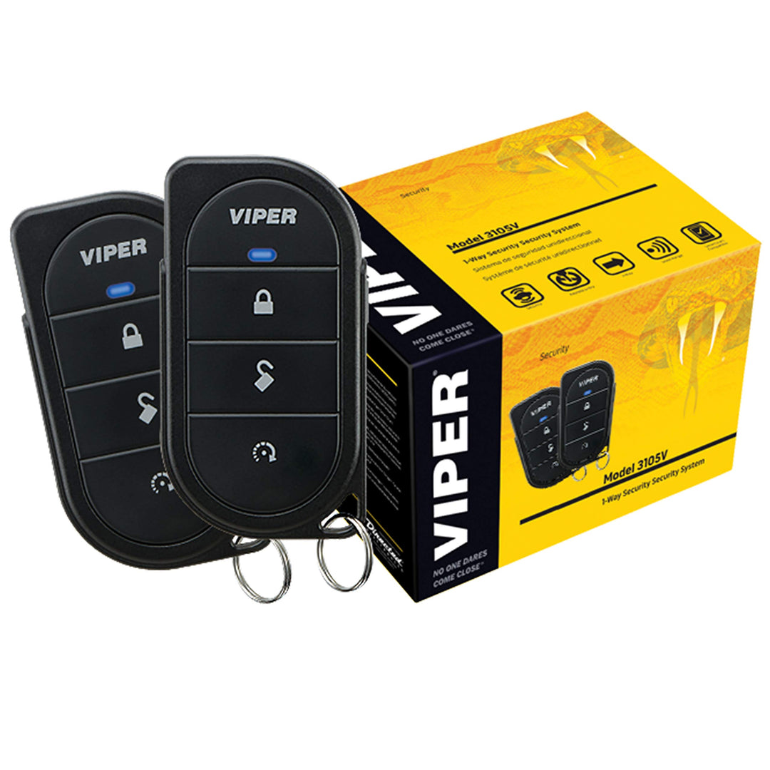 Viper 350 Plus 3105 V 1-Wege-Autoalarm, schlüsselloser Eingang, Schwarz Modell 2015, Modell 2015