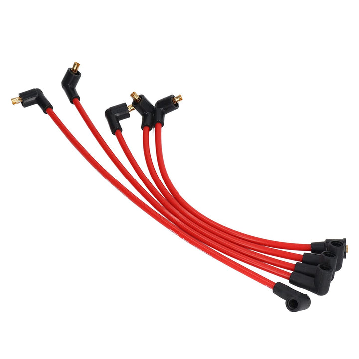 Zündkerzen-Zündkabelsatz für MGB 1800cc-Modelle, 5 Stück, 8 Mm, Rotes Silikon, HT-Zündkabel, Zündker