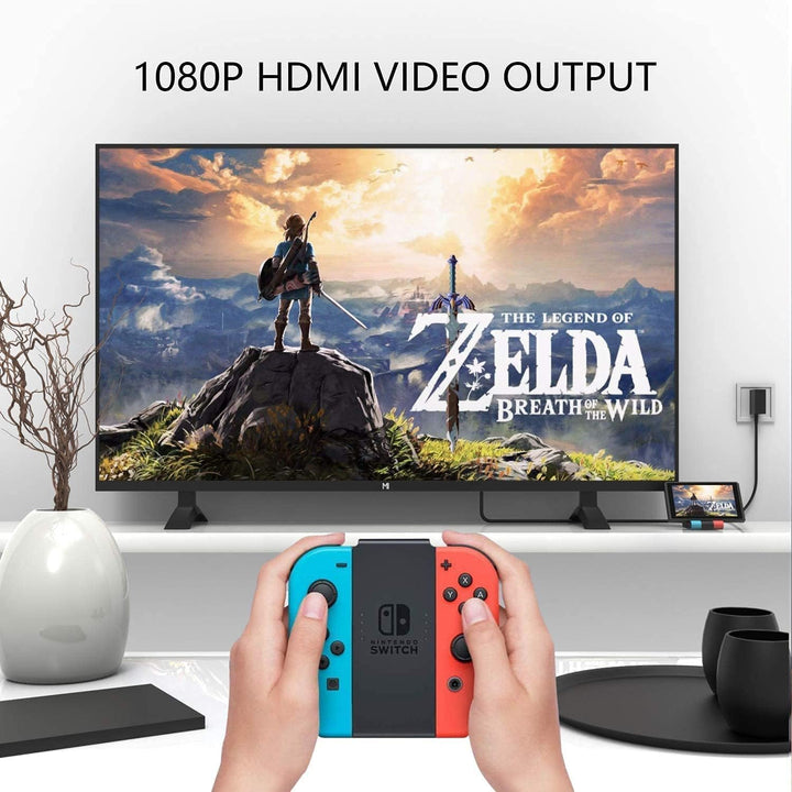 Switch TV Dock,Docking Station für Nintendo Switch/Switch OLED, Faltbare Typ C zu HDMI Adapter Switc