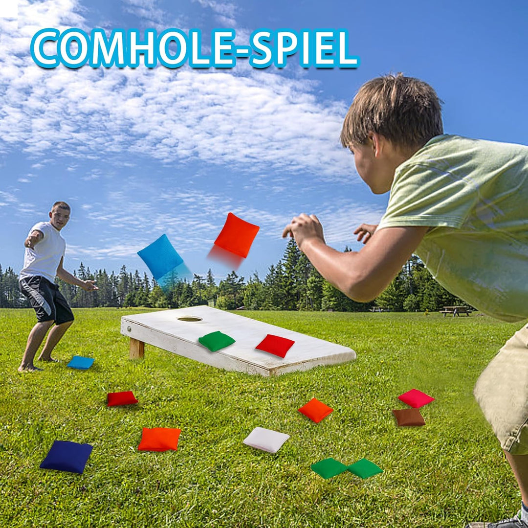 32 Stück Cornhole Säckchen,8 x 8 cm Nylon Sitzsäcke Werfen,Wurfsäckchen für Cornhole Spiel,Bohnensäc