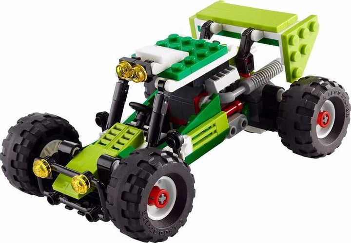 LEGO 31123 Creator 3-in-1 Geländebuggy, Quad, Kompaktlader, Spielzeug-Fahrzeuge für Kinder ab 7 Jahr