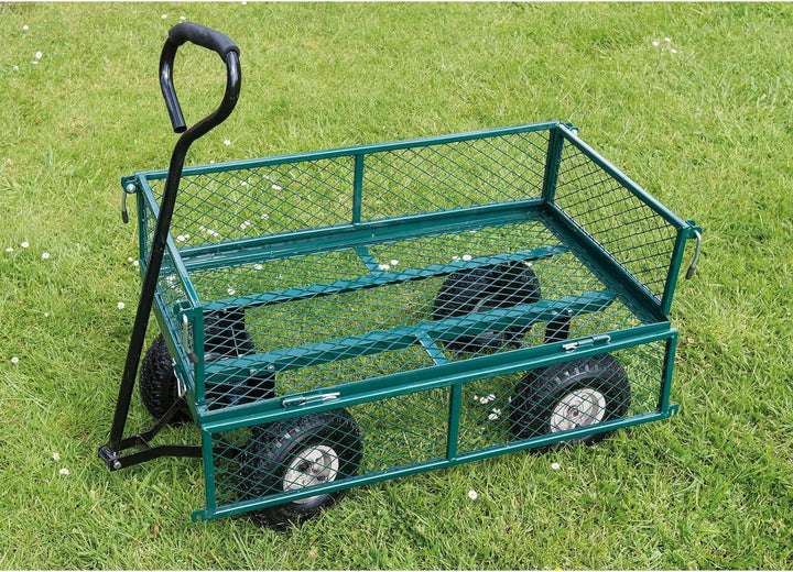 DRAPER Stahlgeflecht-Gartenwagen, – grün