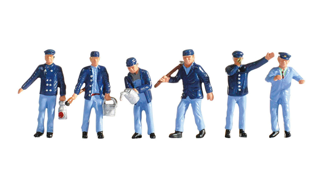 NOCH® Lokführer & Rangierer - Epoche III Figuren aus hochwertigem Material, für H0, Modellbahnszenen