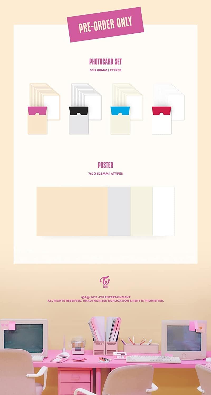 JYP Entertainment TWICE - BETWEEN 1&amp;2 11th Mini Album+Pre-Order Benefit+Folded Poster (Complete ver.
