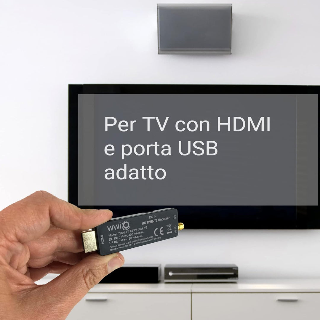 WWIO Trinity T2 TV Stick RCU 2 in 1