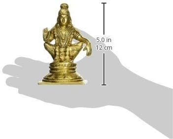 Aone Indien Statue Lord Ayappan aus feinem Messing, sitzend