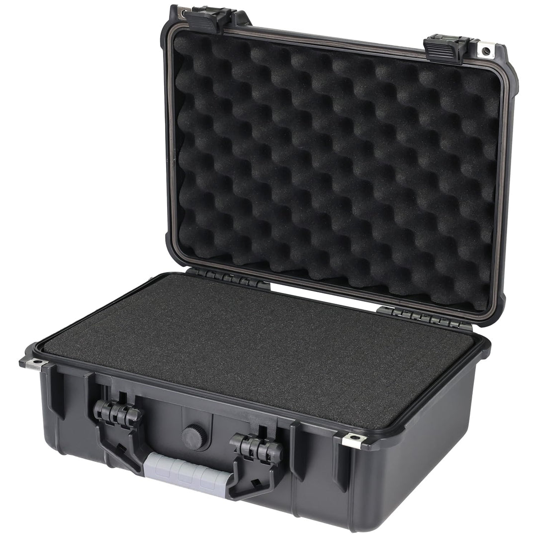HMF ODK100 Outdoor-Fotokoffer, Transportkoffer mit Rasterschaumstoff | 41 x 32 x 17,5 cm, 41 x 32 x