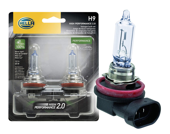 HELLA H9 2,0 TB Hochleistungslampe, 12 V, 65 W, 2 Stück HP2.0 - 65W Doppelblister, HP2.0 - 65W Doppe