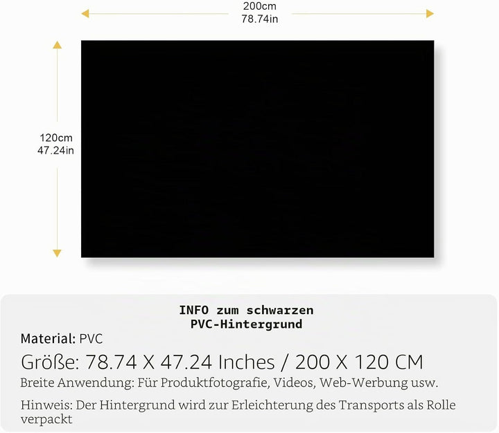 Selens PVC Hintergrund 120x200cm Wasserdicht Fotografie Hintergründe Matte und Glatte Doppelseitiger