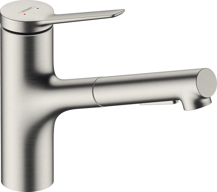 hansgrohe Zesis M33 - Küchenarmatur mit Metall Brause ausziehbar, 2 Strahlarten, Wasserhahn Küche mi