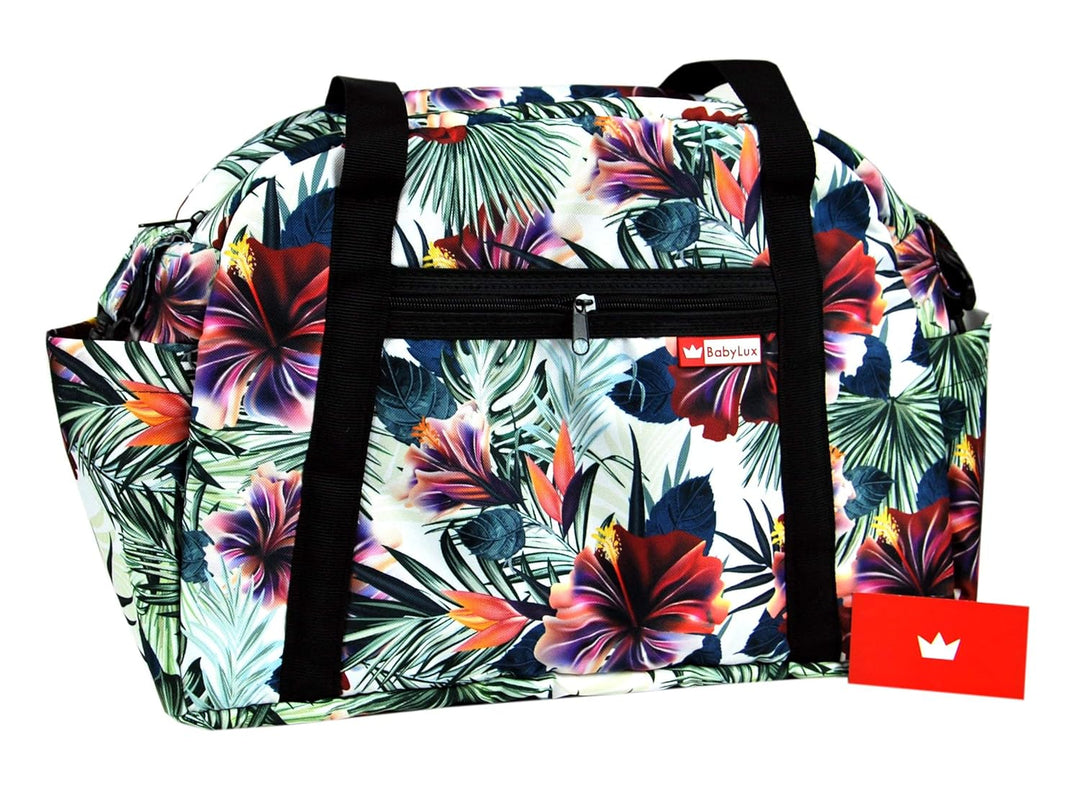 BabyLux Wickeltasche COLORFUL Kinderwagen Buggy Grosse Handtasche Babytasche mit Befestigung für Mut