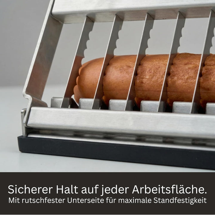 Edelstahl Currywurstschneider manuell – Wurstschneider für perfekte Currywurst & Bratwurst | Ultrasc