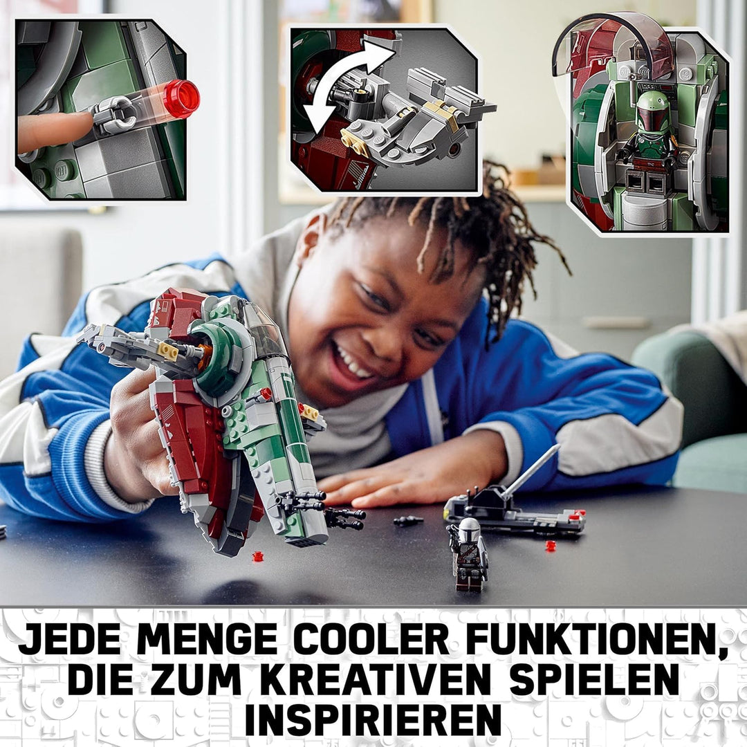 LEGO 75312 Star Wars Boba Fetts Starship, Weltraum-Spielzeug für Kinder ab 9 Jahren, Raumschiff-Mode