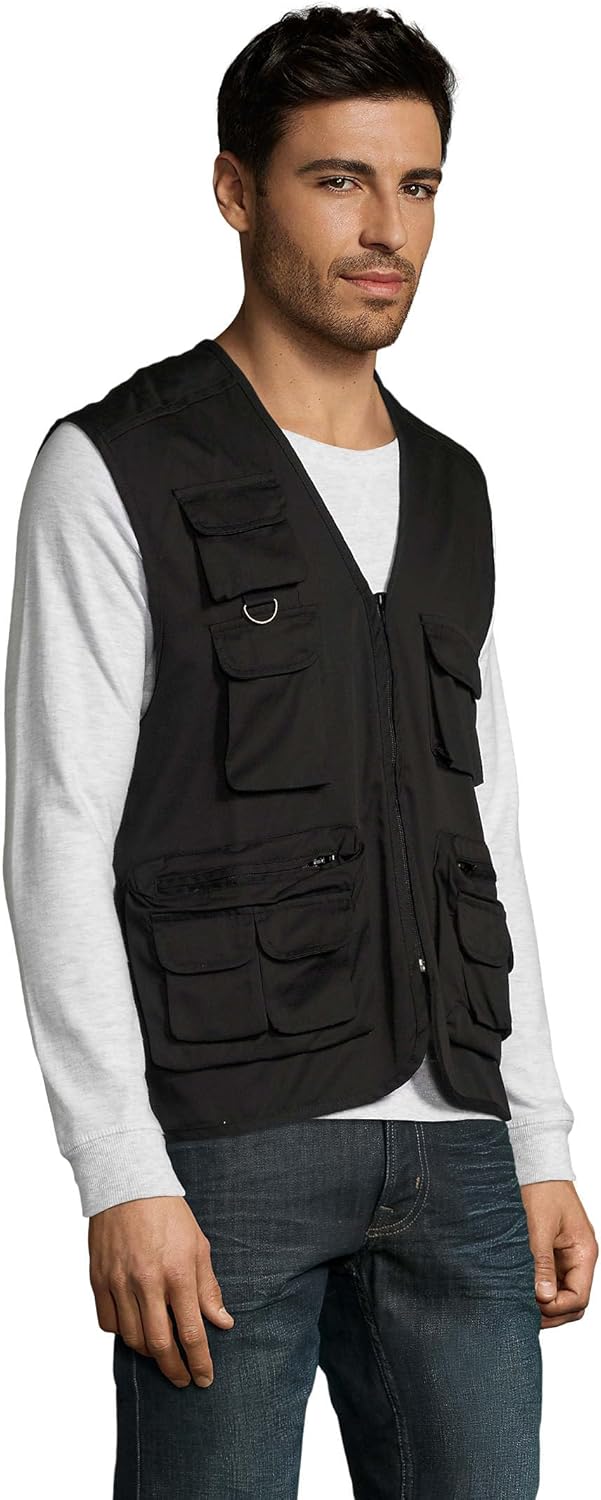 WILD - Unisex Multipocket Weste, Noir