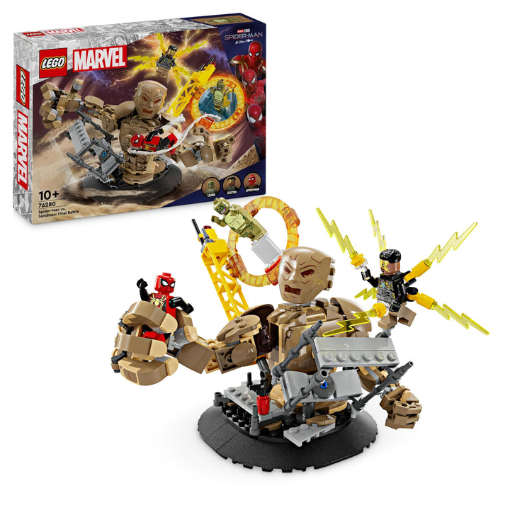 LEGO Marvel Spider-Man vs. Sandman: Showdown, Superhelden-Spielzeug mit Figuren inkl. Lizard und Ele