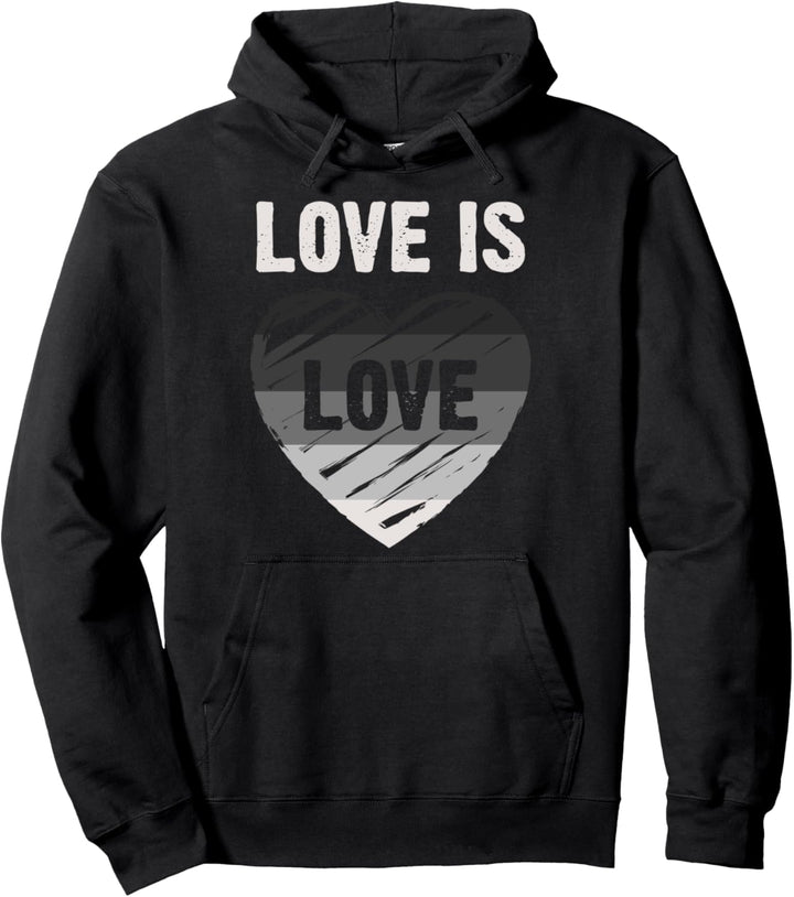 Heterosexuelle Flagge, Herz, Love is Love Pullover Hoodie