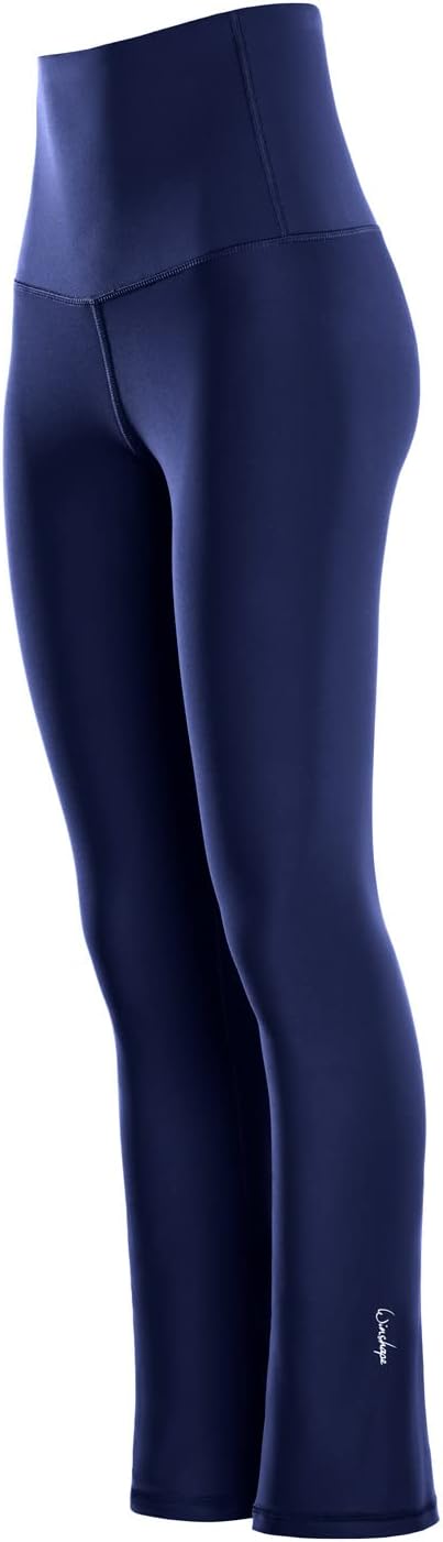 WINSHAPE Damen Leggings Damen Functional Comfort Boot Cut Leggings “high Waist” Bchwl103c M Dark-blu