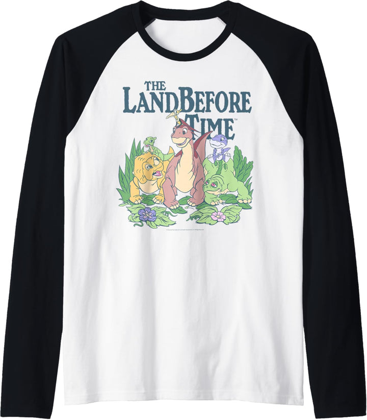 Land Before Time Pastel Dinosaur Friends Raglan