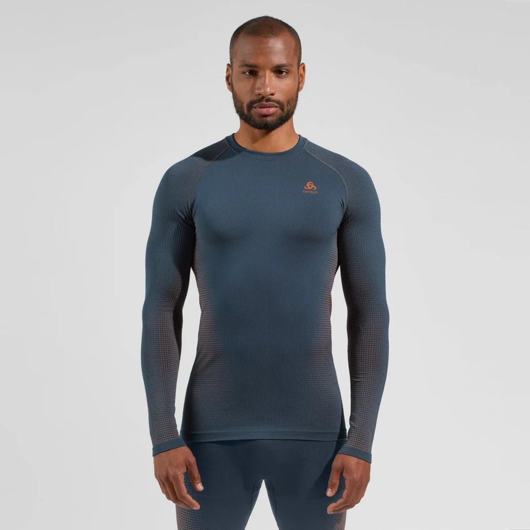 Odlo Herren Performance Warm Eco_196192 Funktionsunterwäsche Langarm Shirt (1er Pack) XL India Ink,