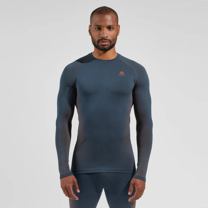 Odlo Herren Performance Warm Eco_196192 Funktionsunterwäsche Langarm Shirt (1er Pack) XL India Ink,