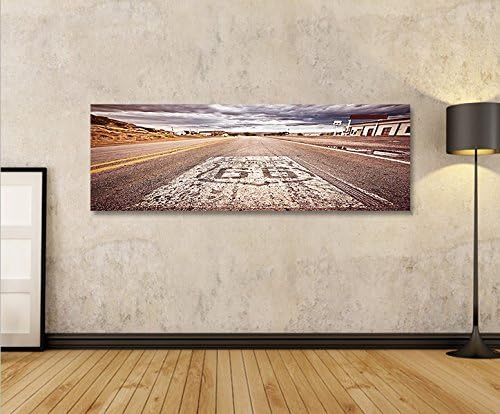 islandburner Bild Bilder auf Leinwand Route 66 V2 Arizona Highway Panorama XXL Poster Leinwandbild W