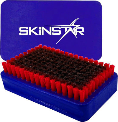 SkinStar 3er Set Ski Belagsbürsten BaseBrush Nylon, Rooshaar u. Kufper/Bronze blau