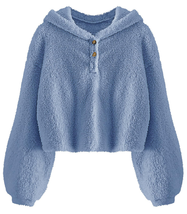 Imily Bela Kinder Mädchen Kapuzenpullover Fleece Hoodie Sherpa Sweatershirt Warm Teddy Pulli 11 Jahr