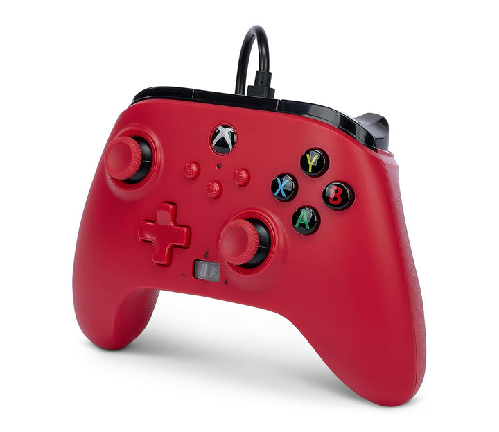 PowerA Verbesserter Kabelgebundener Controller für Xbox Series X|S - Artisan Red, Gamepad, Kabelgebu