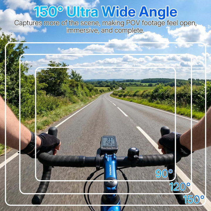 4K Action Cam Mini Bodycam, Magnetisch mit 6-Achsen EIS | 150° Weitwinkel, WiFi App, 150 Min. Aufnah