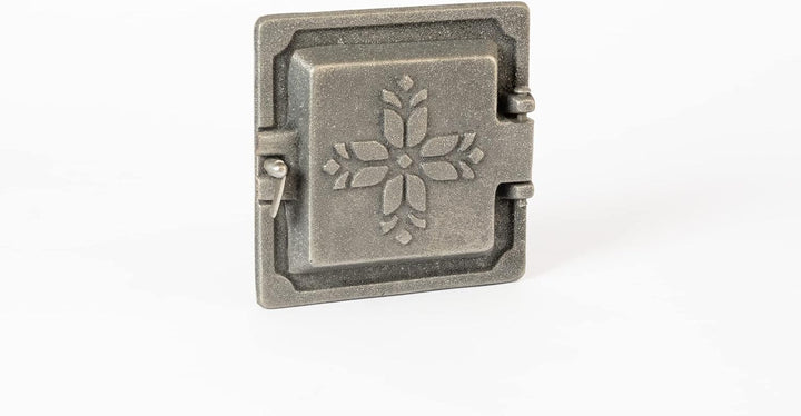 SEZAM Revisionstür für Öfen aus Gusseisen 14,6 x 4,5 x 14,6 cm, Kamintür - Klappe - Räumungstür, für