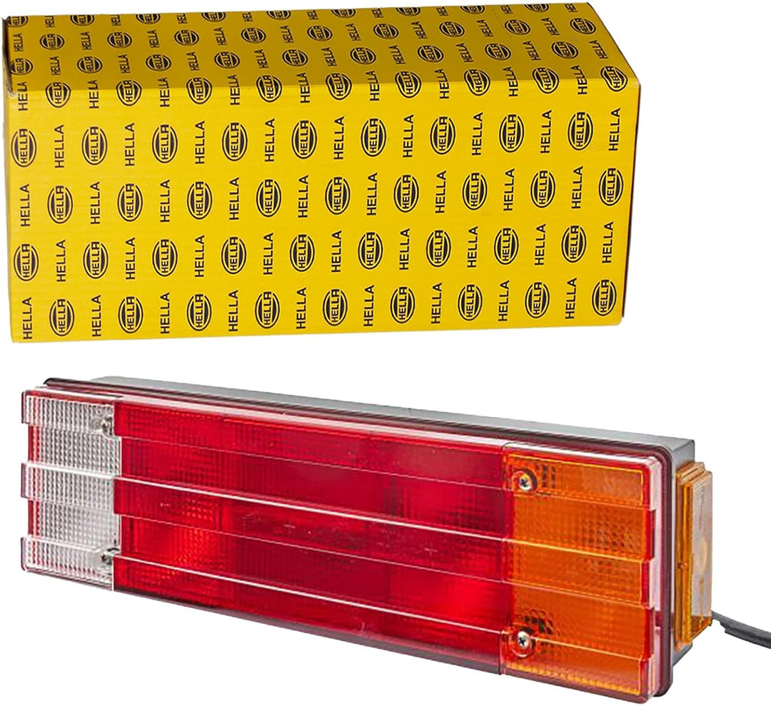 HELLA - Heckleuchte - Glühlampe - 24V - Anbau/geschraubt - Lichtscheibenfarbe: mehrfarbig - Kabel: 1