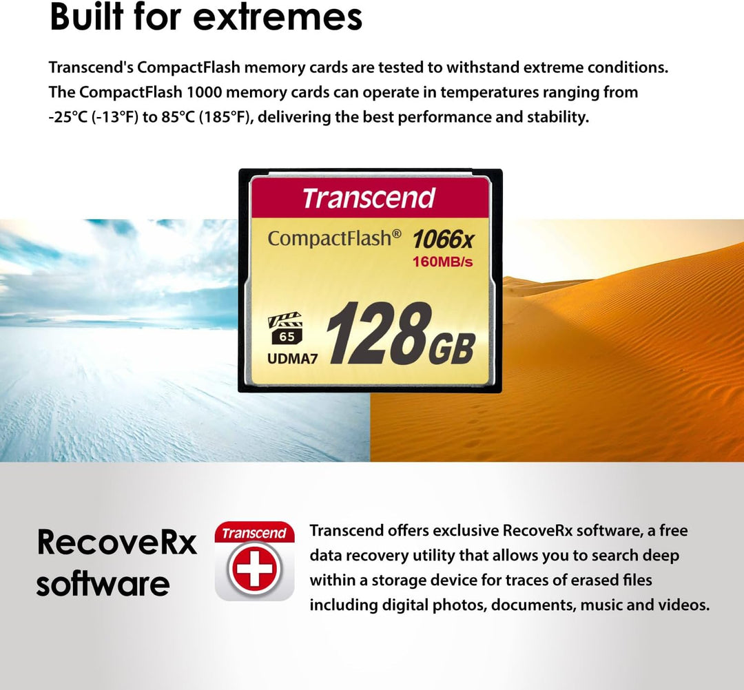 Transcend 256GB CompactFlash 800 Speicherkarte TS256GCF800 256GB CF800x, 256GB CF800x